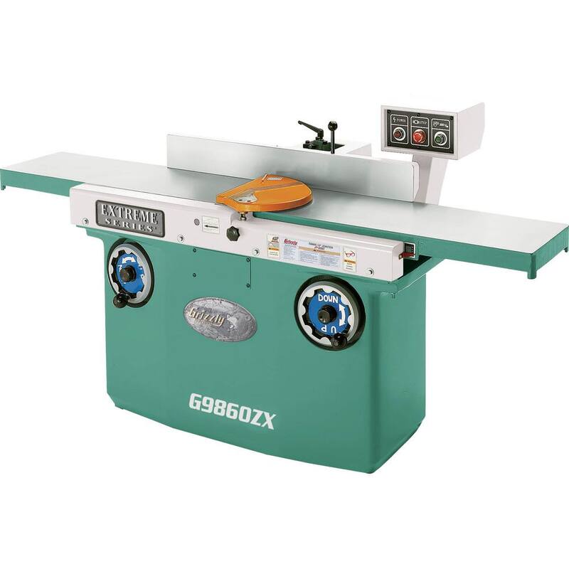 Grizzly Industrial 12 pulgadas x 80 pulgadas Jointer Serie Z con cabezal cortador en espiral - G9860ZX