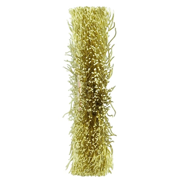 Weiler 2" Dia Crimped Wire Wheel, .0118" Brass Fill, 1/2" Arbor Hole - 29086