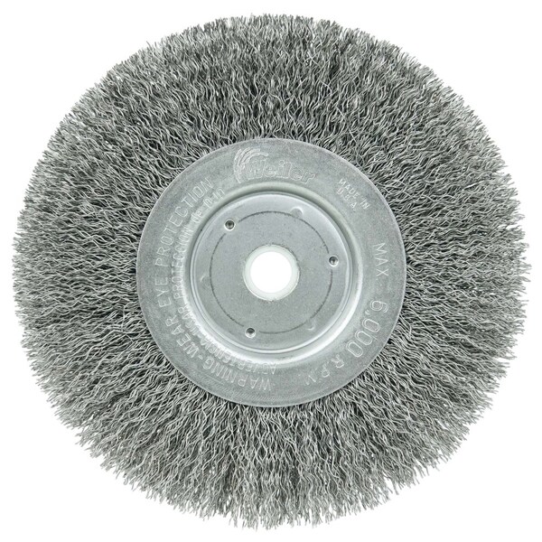 Weiler 6" Narrow Face Wheel, .014" Steel Fill, 5/8"-1/2" Arbor Hole - 1075
