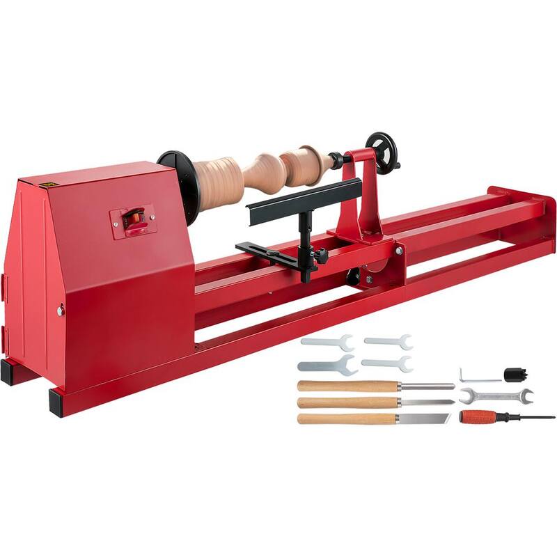 Torno de madera de 14 pulgadas por 40 pulgadas con velocidad variable y 3 cinceles perfecto para el lijado y pulido de alta velocidad de trabajos terminados - MGCCMCS1000-10001V1