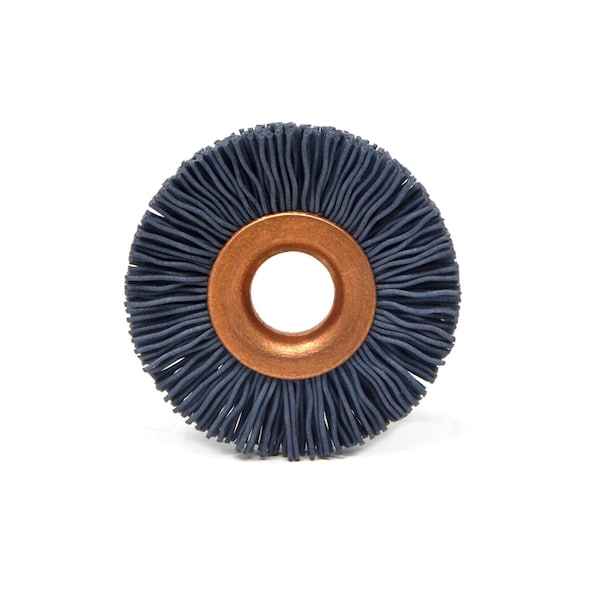 Brush Research Manufacturing CY112320SC Abrasive Nylon Copper Center Wheel, 1.5" Dia., 320SC, .375" Arbor Hole, .375" Trim - CY112320SC