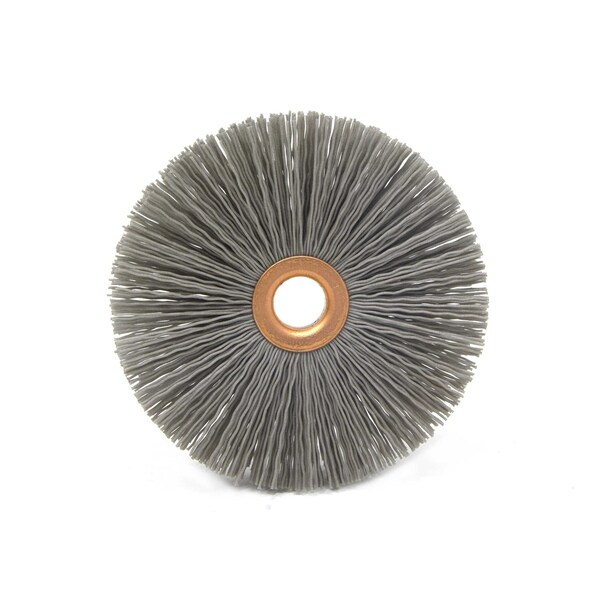 Brush Research Manufacturing CY312320AO Abrasive Nylon Copper Center Wheel, 3.5" Dia., 320AO, .500" Arbor Hole, 1.187" Trim - CY312320AO