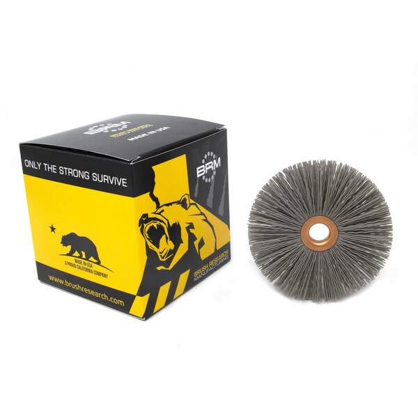 Brush Research Manufacturing CY312320AO Abrasive Nylon Copper Center Wheel, 3.5" Dia., 320AO, .500" Arbor Hole, 1.187" Trim - CY312320AO