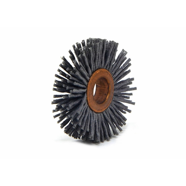 Brush Research Manufacturing CY112180SC Abrasive Nylon Copper Center Wheel, 1.5" Dia., 180SC, .375" Arbor Hole, .375" Trim - CY112180SC