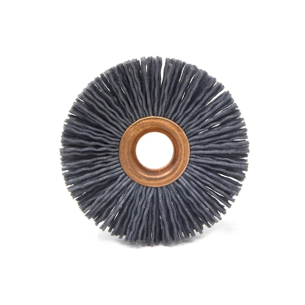 Brush Research Manufacturing CY2180SC Abrasive Nylon Copper Center Wheel, 2" Dia., 180SC, .500" Arbor Hole, .500" Trim - CY2180SC