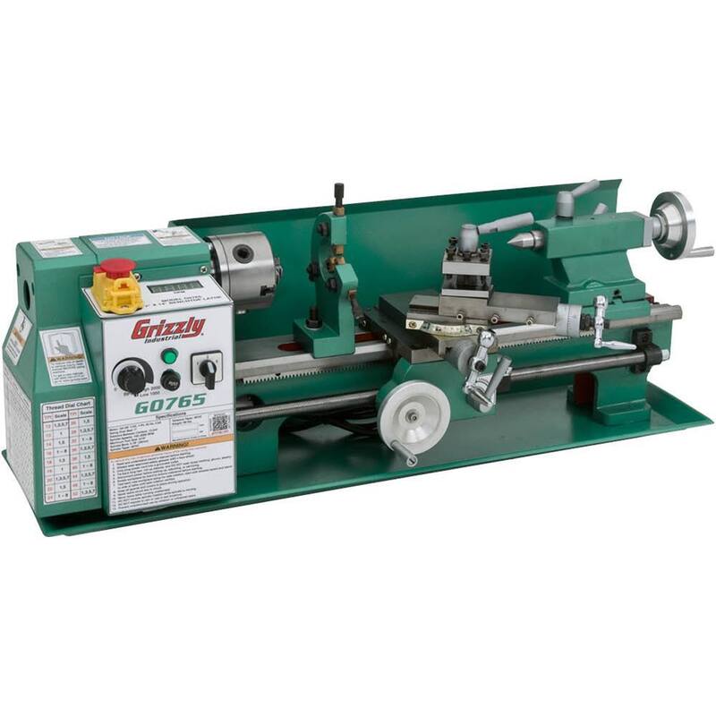 Torno de banco de velocidad variable de 7 pulgadas x 14 pulgadas de Grizzly Industrial - G0765
