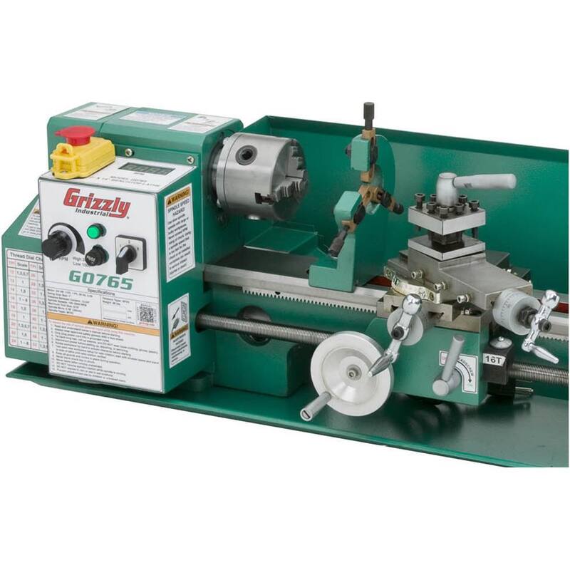 Torno de banco de velocidad variable de 7 pulgadas x 14 pulgadas de Grizzly Industrial - G0765