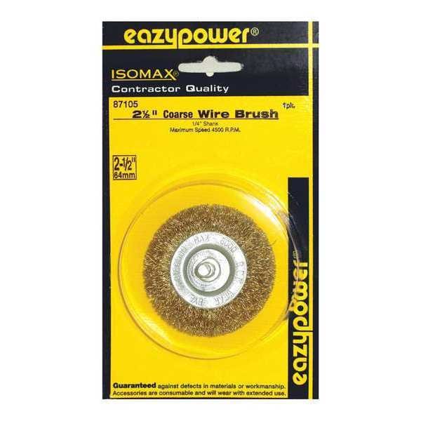 Eazypower Coarse Wire Wheel Brush, 2.5", 1/4" Shank - 87105
