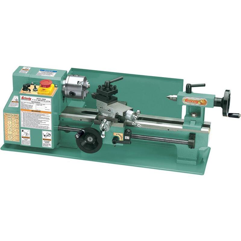 Torno de metal mini de 7 pulgadas x 12 pulgadas - G8688 de Grizzly Industrial