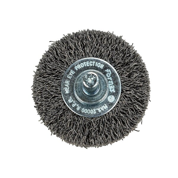 Forney Command PRO Wire Wheel Crimped, 2 in x .014 in x 1/4 in Shank - 60014