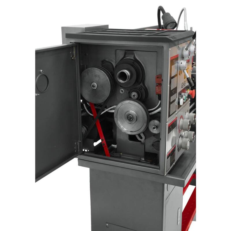 Torno para banco de trabajo de metal con cabeza engranada de 12 pulgadas x 36 pulgadas, con soporte, 2 HP 230 voltios 1 fase, GHB-1236 - 321236