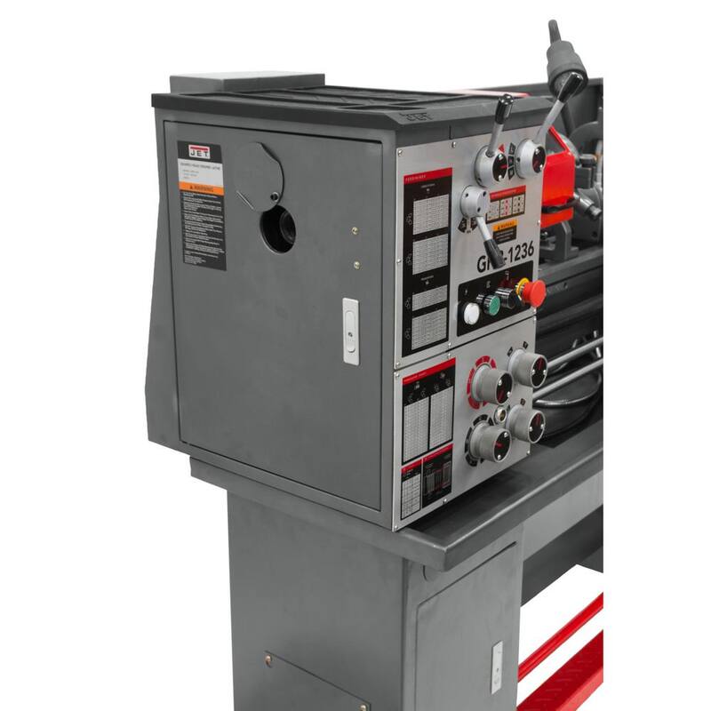 Torno para banco de trabajo de metal con cabeza engranada de 12 pulgadas x 36 pulgadas, con soporte, 2 HP 230 voltios 1 fase, GHB-1236 - 321236