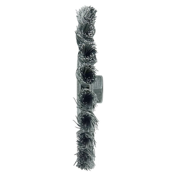 Weiler 6" Standard Twist Knot Wire Wheel, .023" Steel Fill, 5/8"-11 UNC Nut - 8106