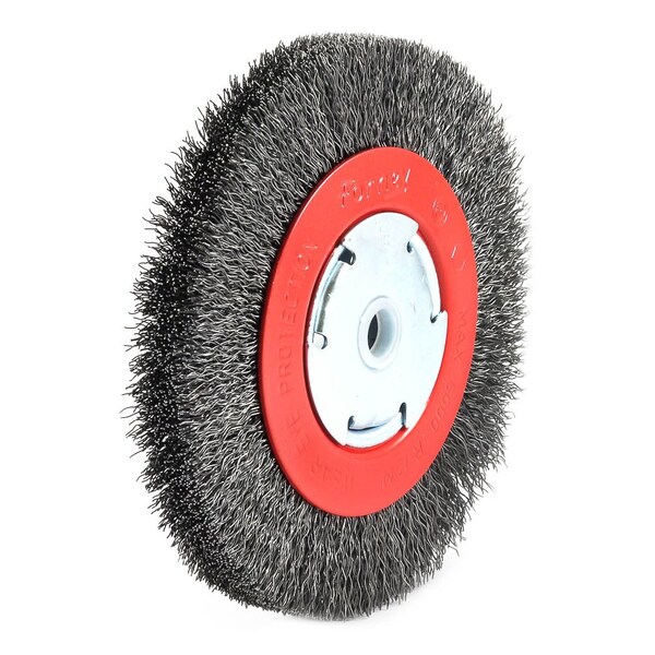 Forney Wire Wheel, Crimped, 6 in x .014 in x 1/2 in - 5/8 in Arbor - 72750
