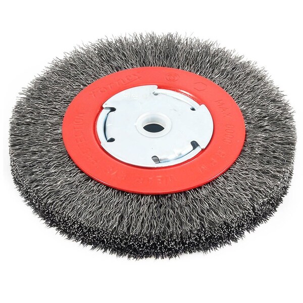 Forney Wire Wheel, Crimped, 6 in x .014 in x 1/2 in - 5/8 in Arbor - 72750