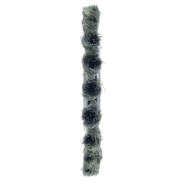Weiler 6" Standard Twist Knot Wire Wheel, .0118" Steel Fill, 5/8"-1/2" - 8075