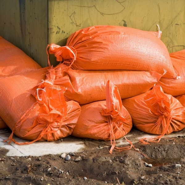 Durasack 14 in. x 26 in. Empty Sand Bags with Tie Strings, Orange, 15000PK - SB-1426ORG-P