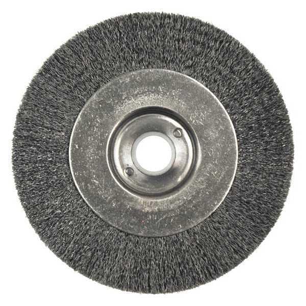 Weiler 4" Narrow Face Crimped Wire Wheel .006" Steel Fill 5/8"-1/2" Arbr Hole - 00105
