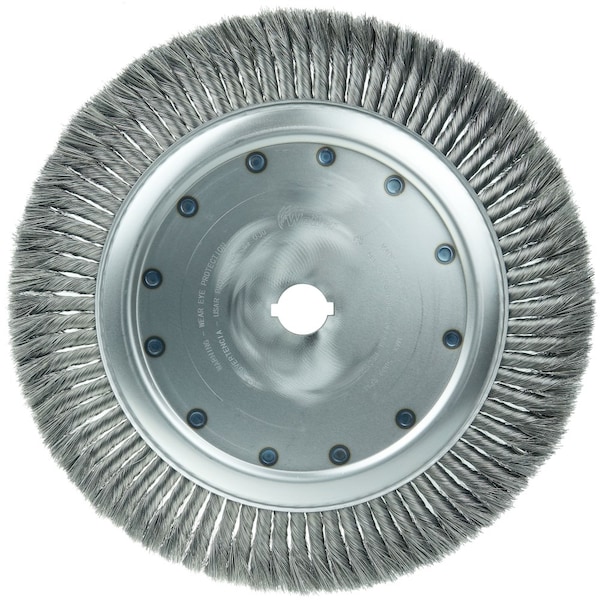 Weiler 14" High Density Knot Wire Wheel, .0118" Steel Fill, 1-1/4" - 8309