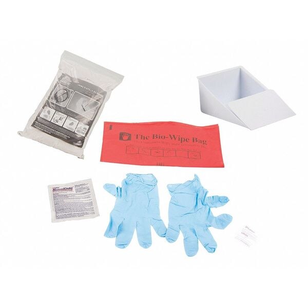 Spill Magic Biohazard Spill Kit, 16 oz Volume Absorbed per Kit, 1/16 gal Capacity, Bag, Clear - 97502