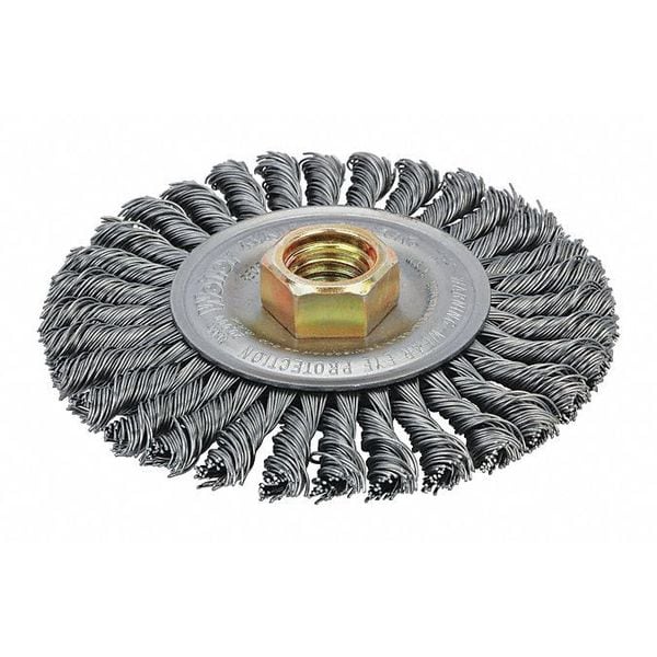 Dynabrade R/S Bead T Wire Whl, 4"x.02x5/8"-11, Steel - 78809