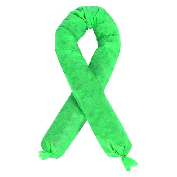 Condor Absorbent Sock, Green, 4 gal., PK4 - 35ZR56