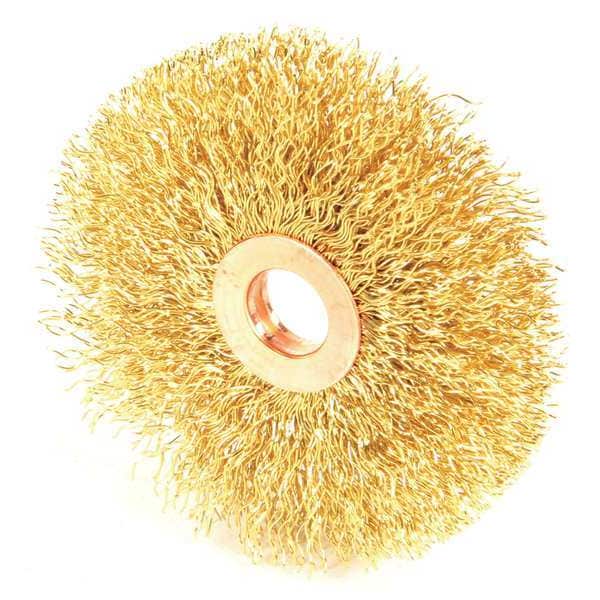 Weiler Crimped Wire Wheel Wire Brush, Arbor, 3" - 93831