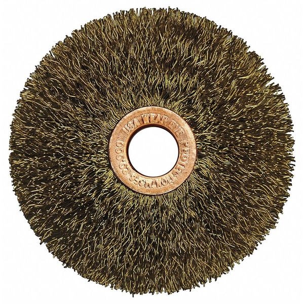 Weiler Crimped Wire Wheel Wire Brush, Arbor, 3" - 93831
