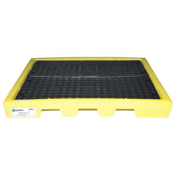 Enpac Spill Deck, 41 gal Spill Capacity, 4 Drums, 4,000 lb Load Capacity, High Density Polyethylene - 5116-YE