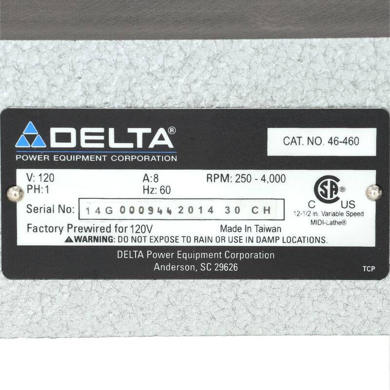 Torno de madera mini con velocidad variable de 12-1/2 pulgadas - 46-460