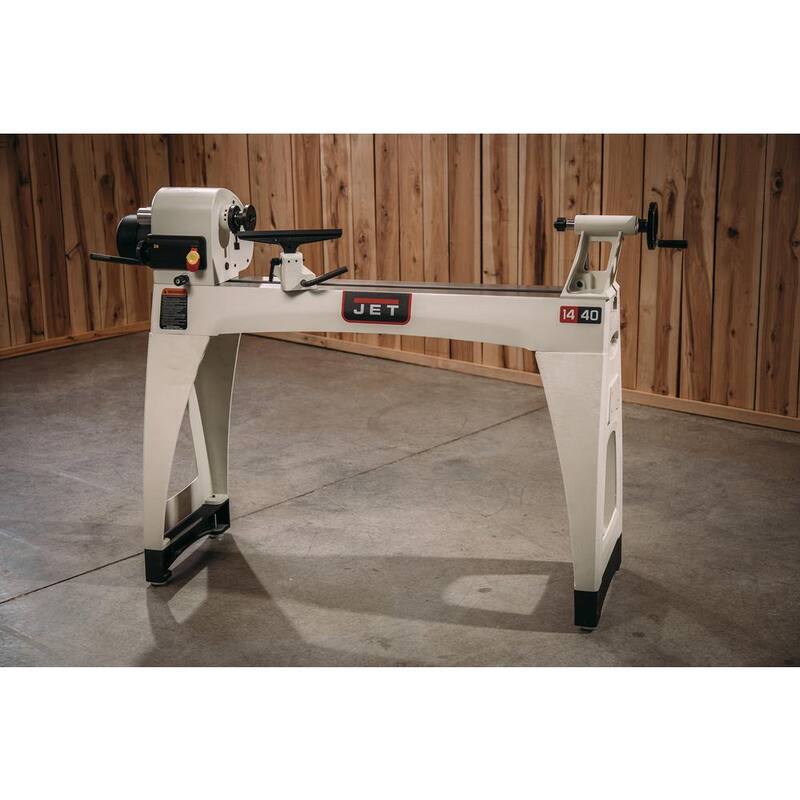 Torno de madera Jet JWL-1440VSK de 14 pulgadas x 40 pulgadas con patas - 719400K