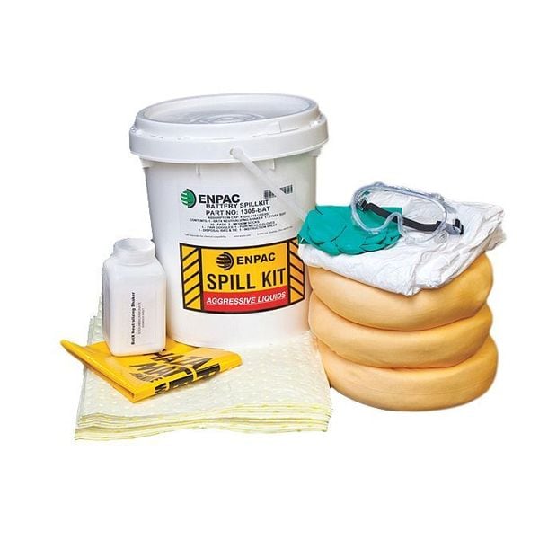Enpac Battery Acid Spill Kit, 5 gal., 13x13x17" - 1305-BAT