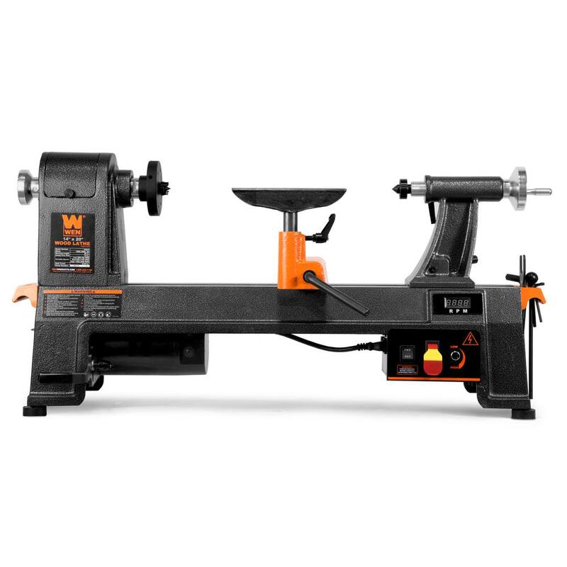 Torno de madera de mesa de velocidad variable de 6 amperios de 14 pulgadas x 20 pulgadas - 34035