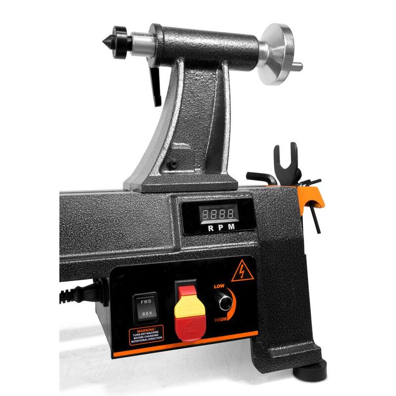 Torno de madera de mesa de velocidad variable de 6 amperios de 14 pulgadas x 20 pulgadas - 34035