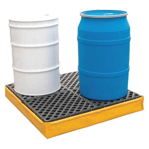 Ultratech Spill Pallet, 66 gal Spill Capacity, 4 Drums, 2,400 lb Load Capacity, Polyethylene - 1341