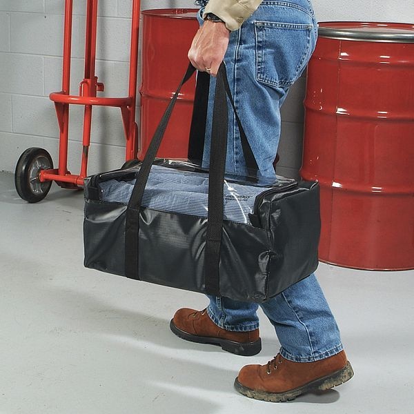 Pig Spill Kit, 8 gal Volume Absorbed per Kit, Bag, Black, 52 - KIT289