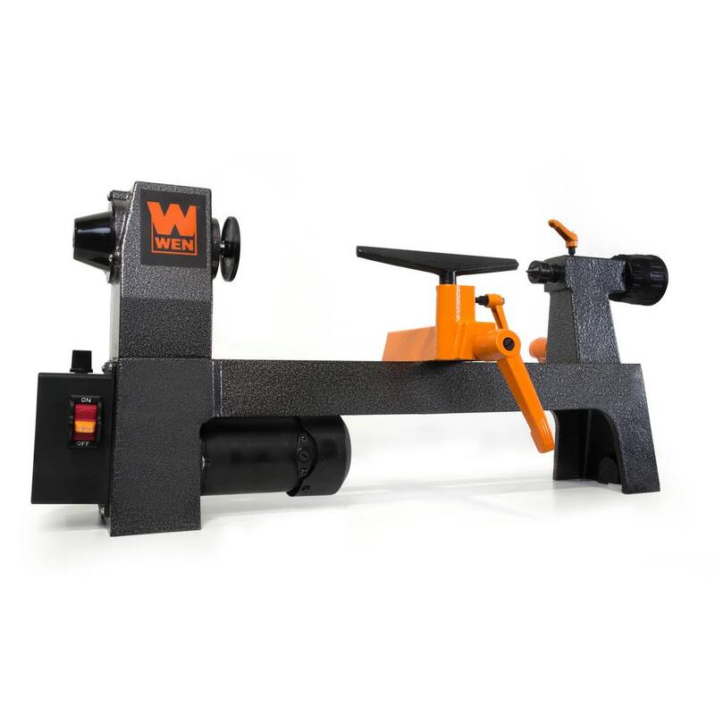 Torno de madera de banco mini de velocidad variable de 3.2 amperios y 8 pulgadas x 13 pulgadas - LA3421
