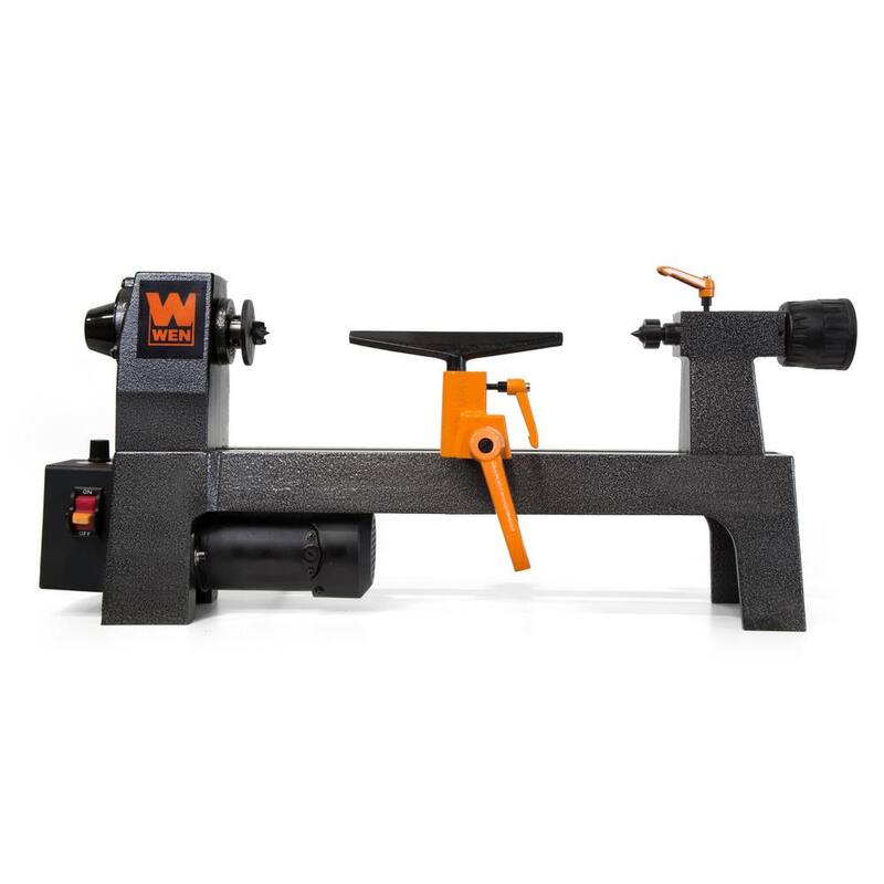 Torno de madera de banco mini de velocidad variable de 3.2 amperios y 8 pulgadas x 13 pulgadas - LA3421