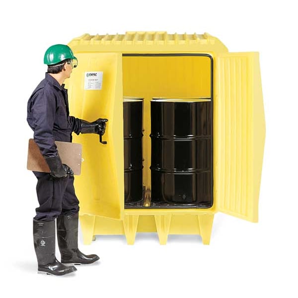 Enpac Coverd Drum Spl Contnmnt Hut, 94 in. H - 4010-YE