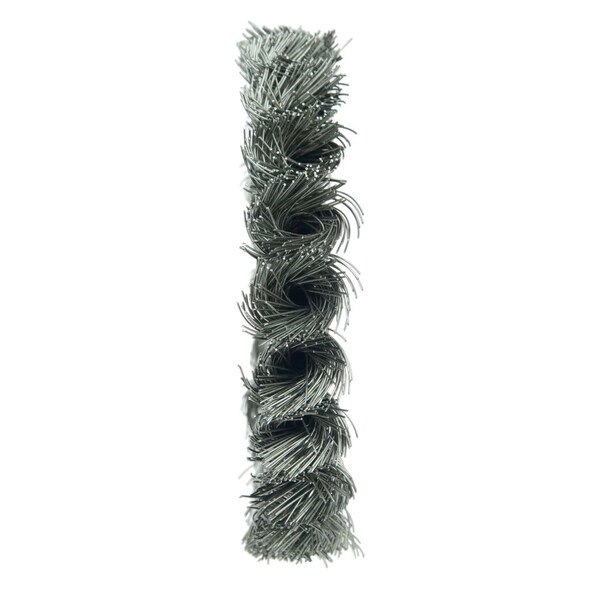 Weiler Wolverine 4" Knot Wire Wheel, .014" Fill, 1/2"-3/8" Arbor Hole - 36293