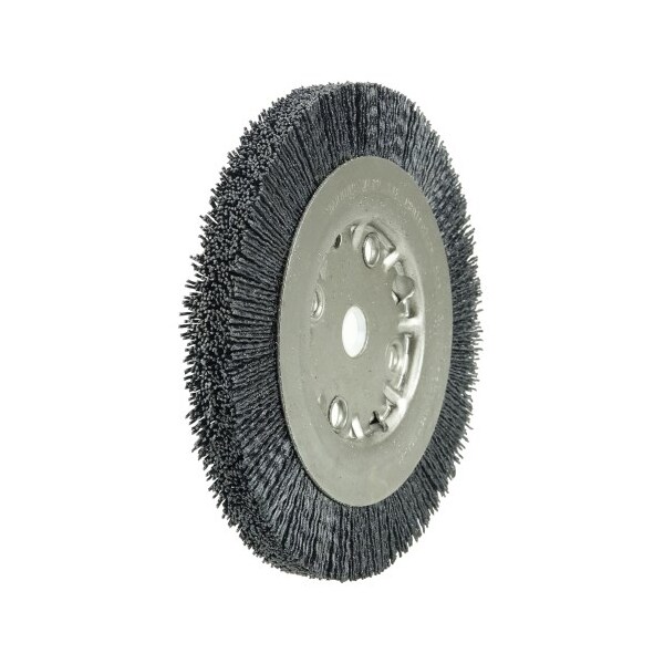 Weiler Burr-Rx 6" Narrow Face Wheel, .055/80CG Crimped Fill, 5/8"-1/2" - 31137