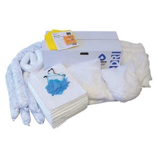 Oil-Dri Spill Kit, 5 gal Volume Absorbed per Kit, 40 gal Capacity, Box, White - L90430R