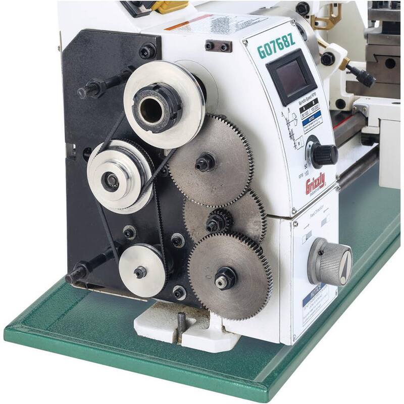 Torno de banco de velocidad variable de 8 pulgadas x 16 pulgadas con visualizador de posición digital en el eje X/Z - G0768Z.