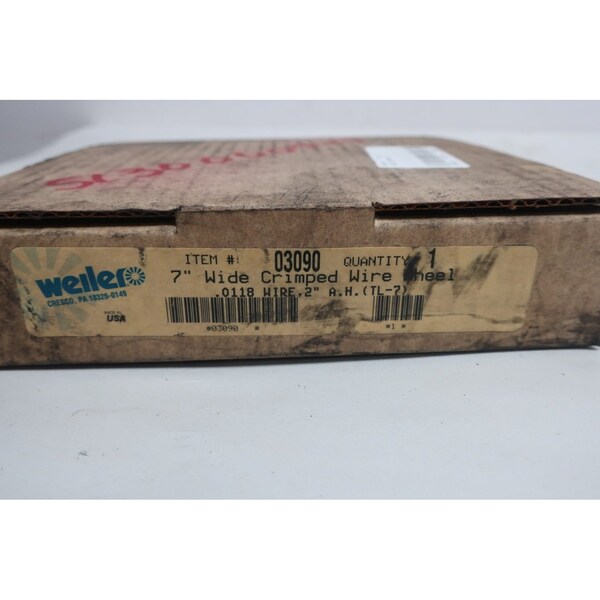Weller 7In Wide Crimped Wire Wheel Brush - 3090