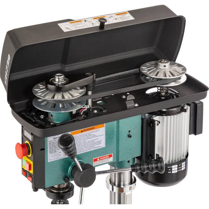 Prensa de taladro de banco de velocidad variable de 12 pulgadas de capacidad de 5/8 pulgadas y láser - T31739