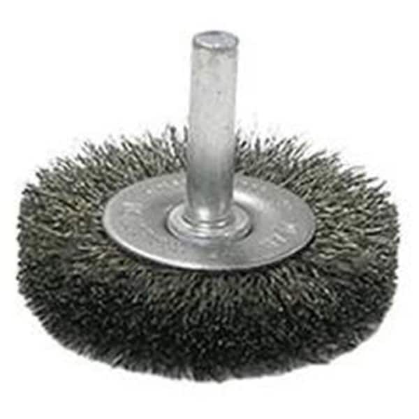 Weiler Weiler 804-17955 2 in. Stem-Mounted Crimped Wire Radial Wheel; 0.008 in. Steel Fill - 804-17955