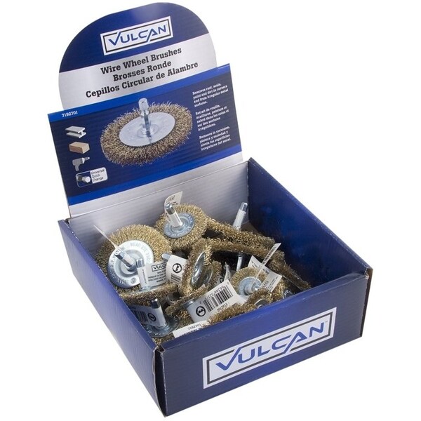 Vulcan Vulcan Assorted/Coarse Grade Wire Wheel Brush Kit, 1/4 In Dia Hex Shank - 323700OR
