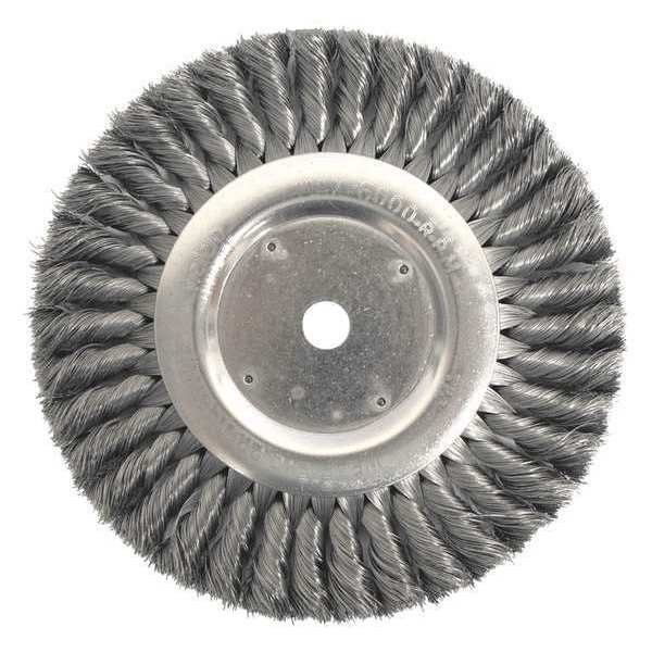 Weiler 8" Standard Twist Knot Wire Wheel .014" Steel Fill 3/4" Arbor Hole - 08138