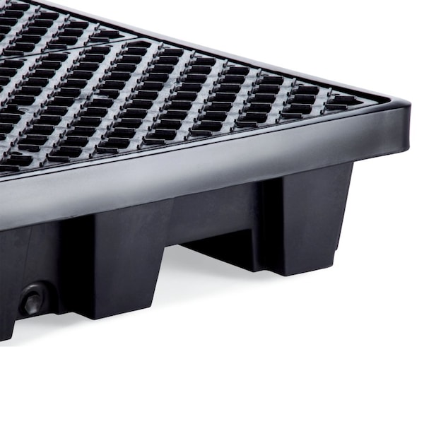 Pig PIG 4-Drum Poly Spill Containment Pallet With Drain 51" L x 51" W x 10" H - PAK210-WD