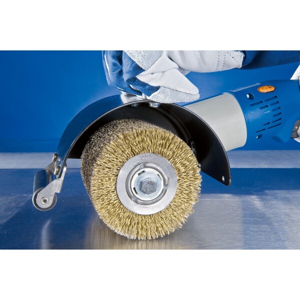 Pferd 4"  Dia.  x 4" wide drum brush - .010"crimped carbon steel wire, 3/4" Sq. drive - 81330
